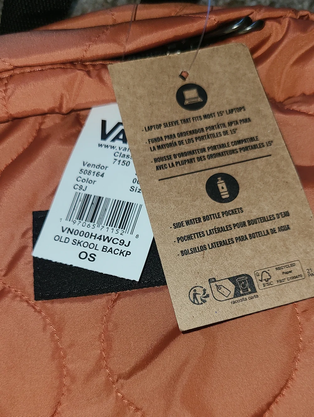 Vans quilted backpack